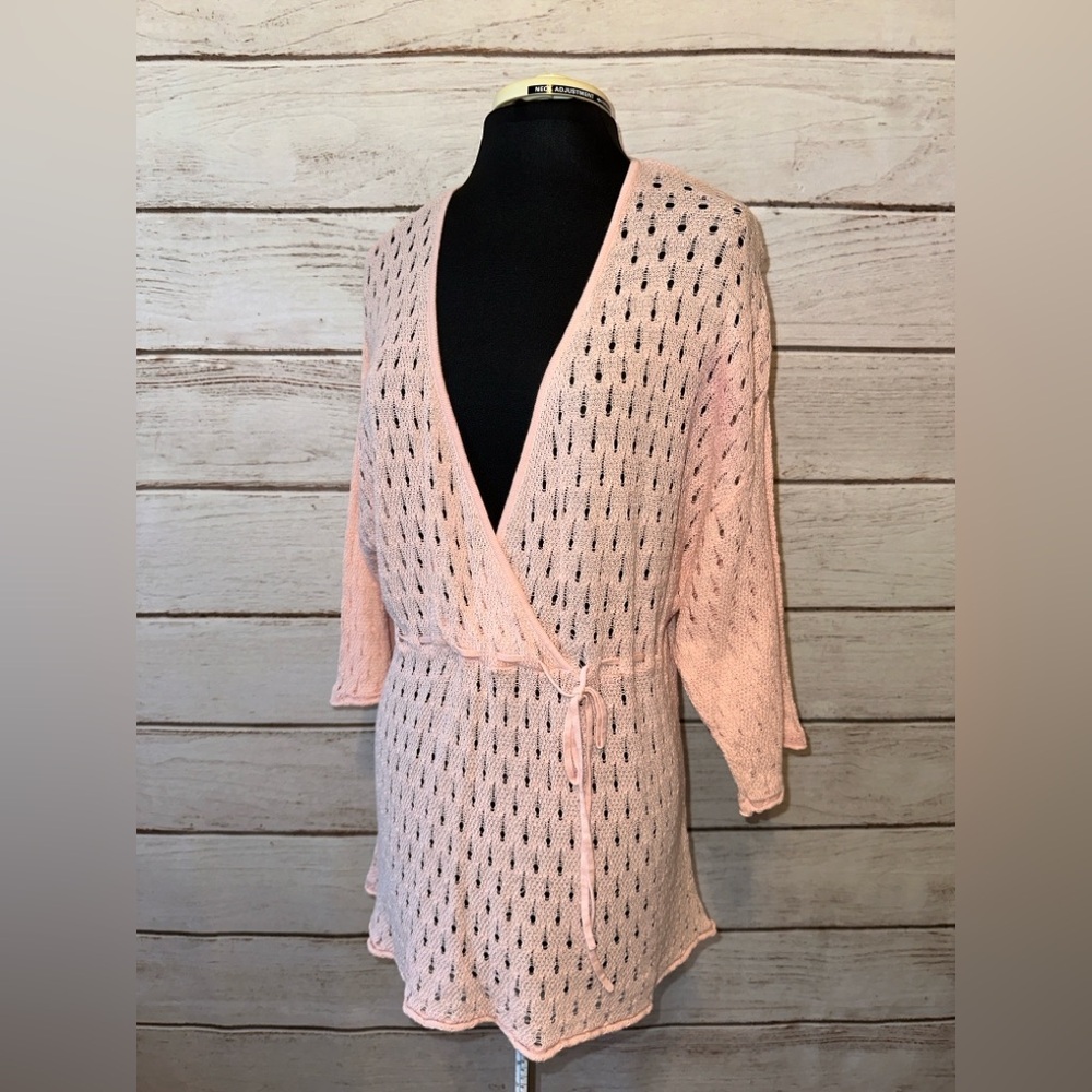 Pink Knit Cardigan Size XL
Surplice Top, Business Casual, Office Wear, Spring
